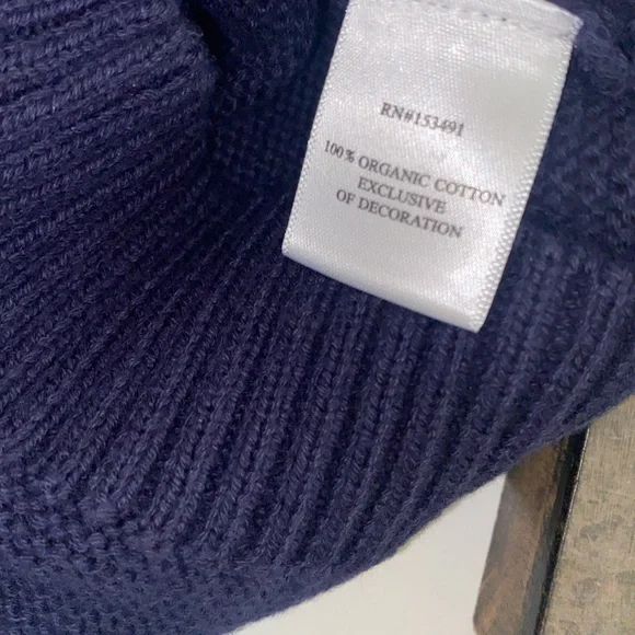 🆕HOPE & HENRY Infant Organic Navy Shawl Collar/Elbow Patches Cardigan Sweater - Picture 8 of 10